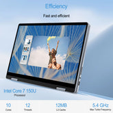 DELL Inspiron 7000 Series 14" 2-in-1 Laptop Intel Core 7 16GB RAM Intel Integrated Graphics 512GB SSD Storage Windows 11 Home 60Hz - Blue